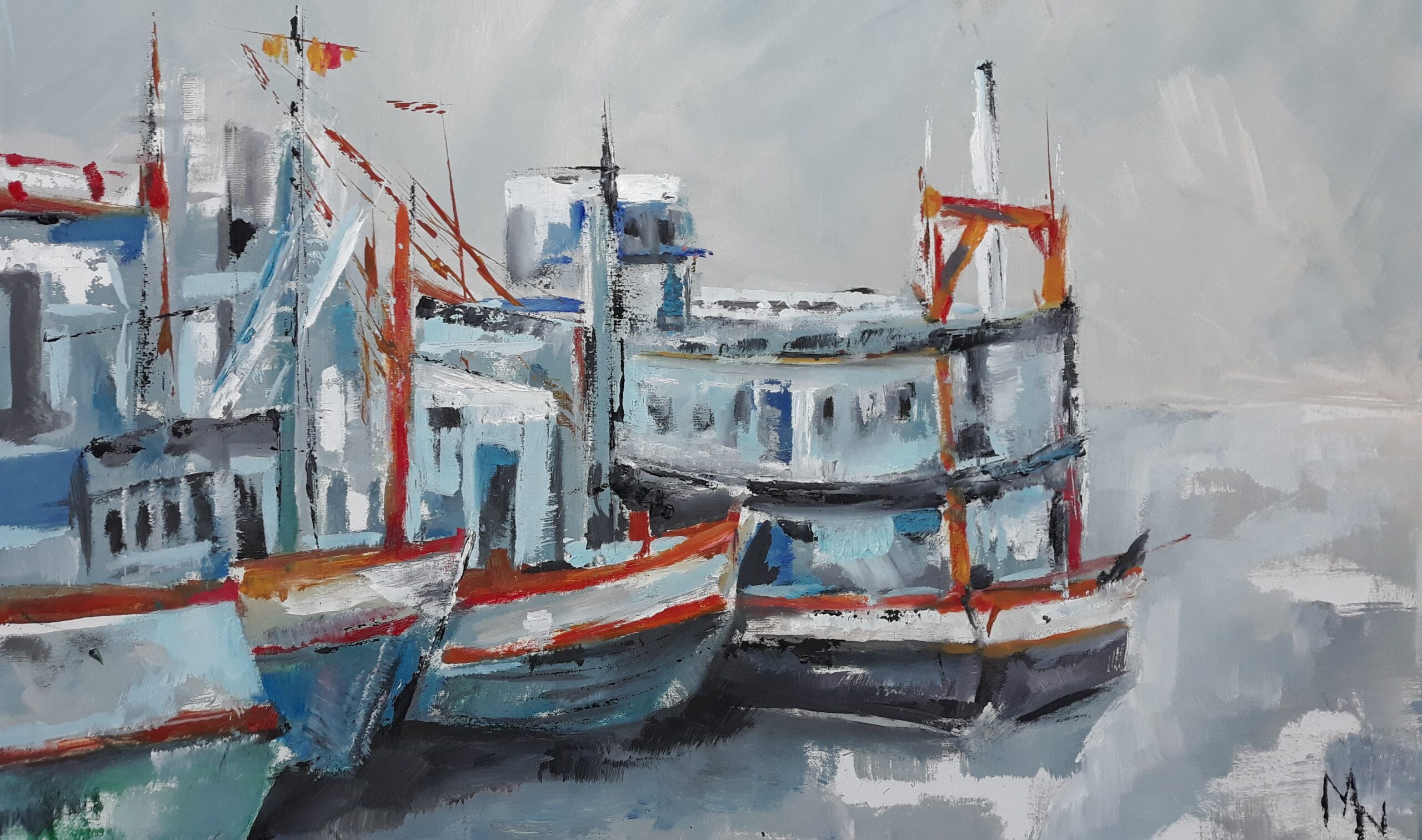 Bateaux Thaïlandais, 30"x40"